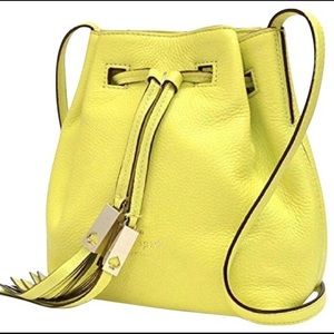 Kate Spade yellow bucket bag